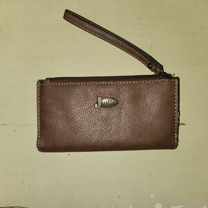Justin Boots Brown Wristlet Clutch